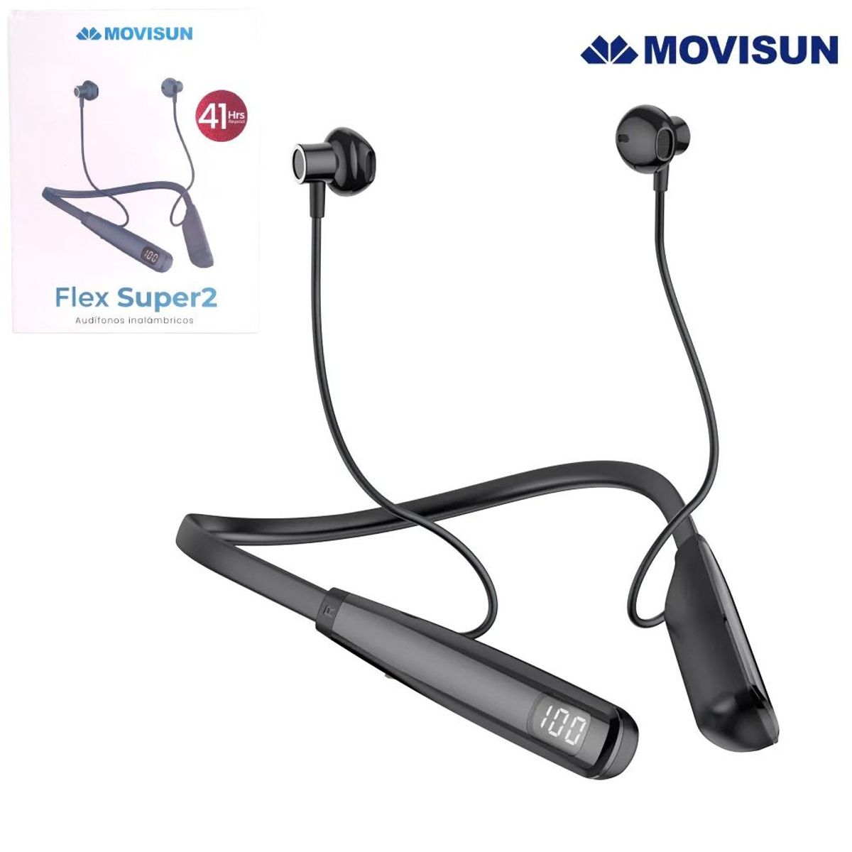 MOVISUN - Audifonos Inalambrico Recargable Sport Movisun 41 Horas Flex Super 2