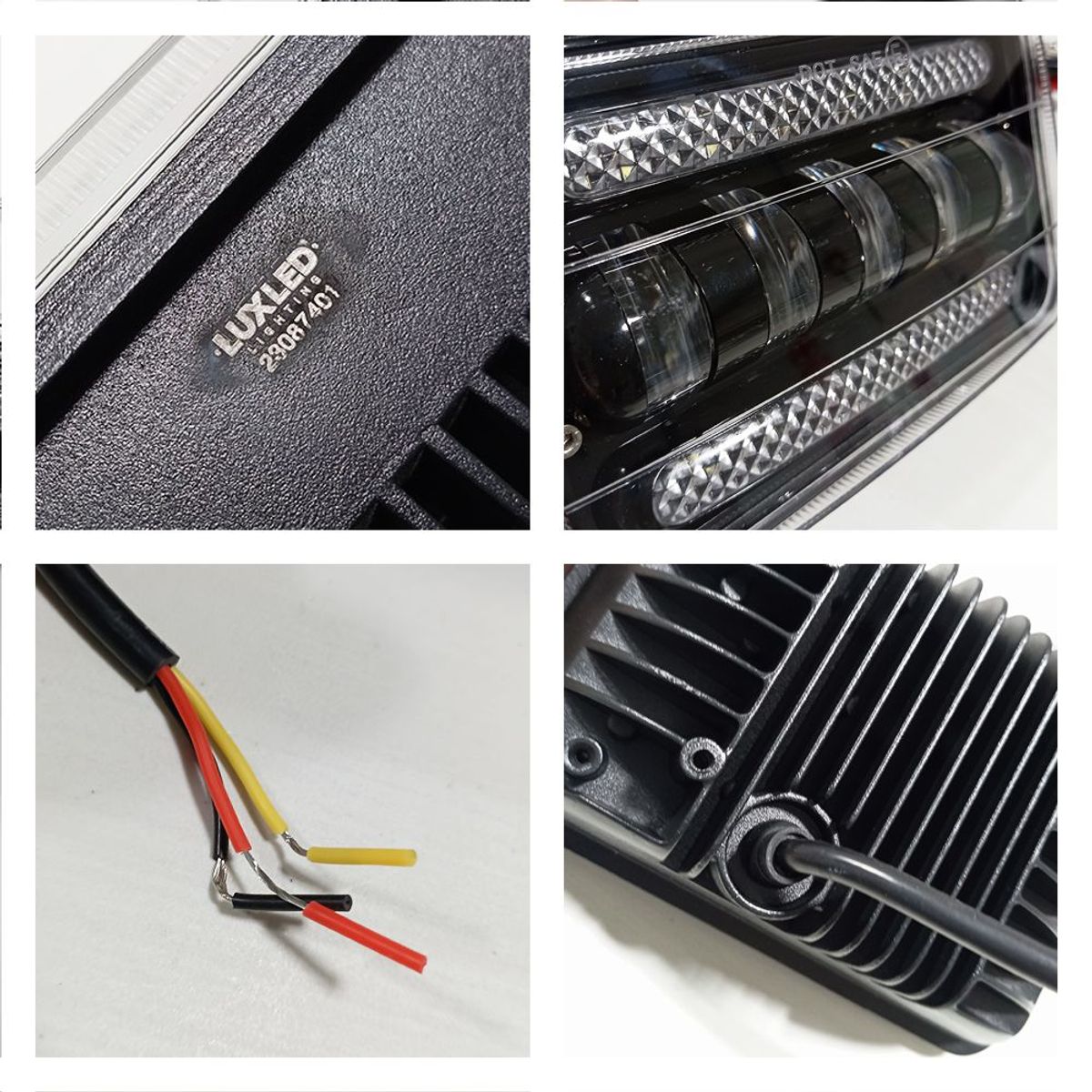 GENERICO - Faro Led Rectangular 40 WATTS Luz Blanca 5 LED Marca Lux Led