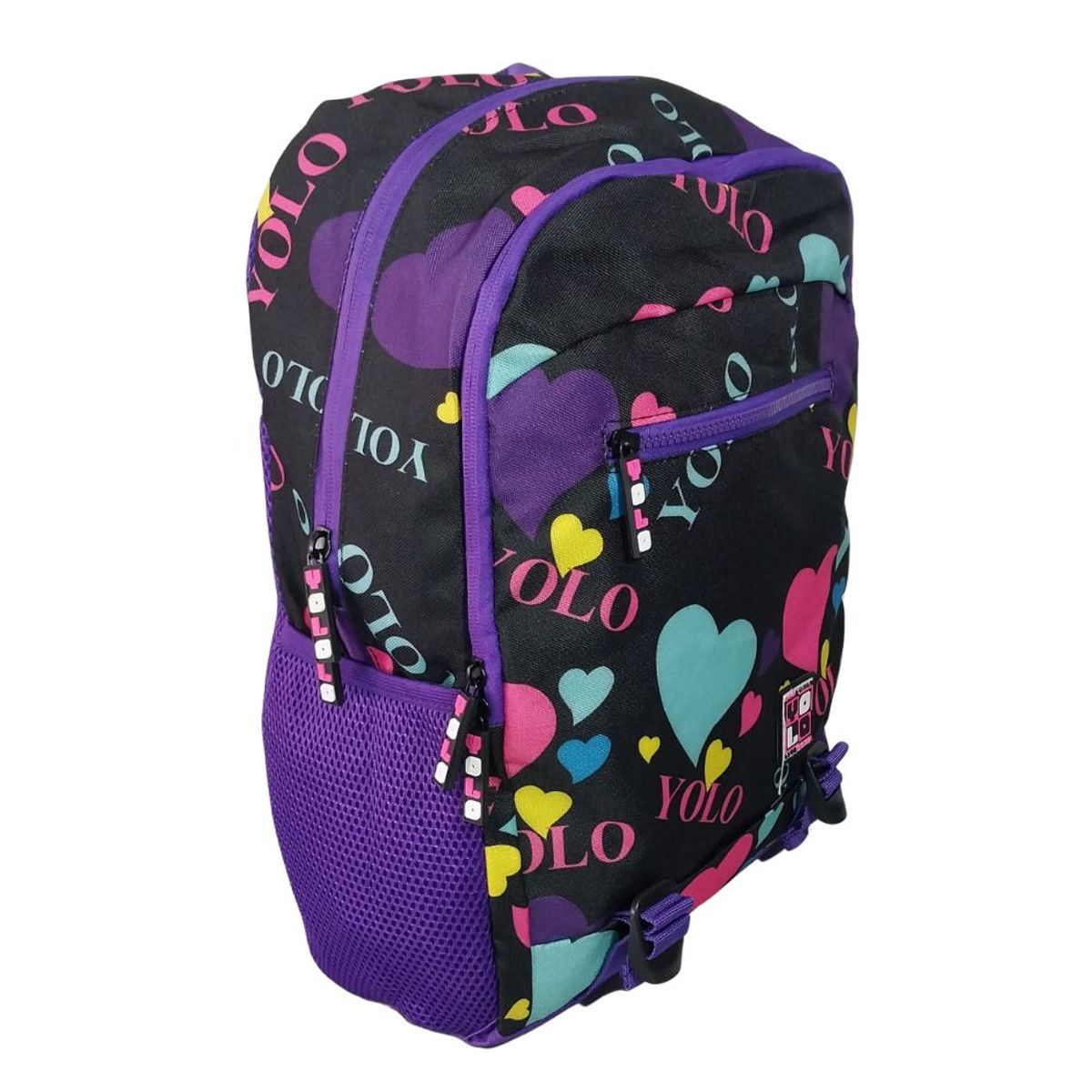 YOLO - Mochila  Escolar Juvenil Variado Corazon Yolo