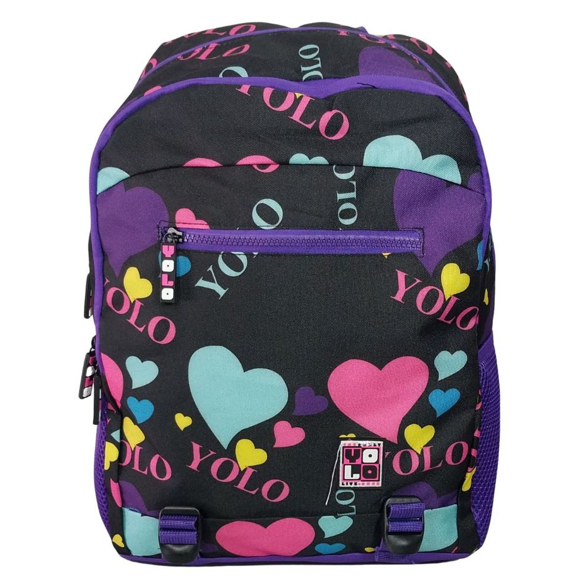 YOLO - Mochila  Escolar Juvenil Variado Corazon Yolo