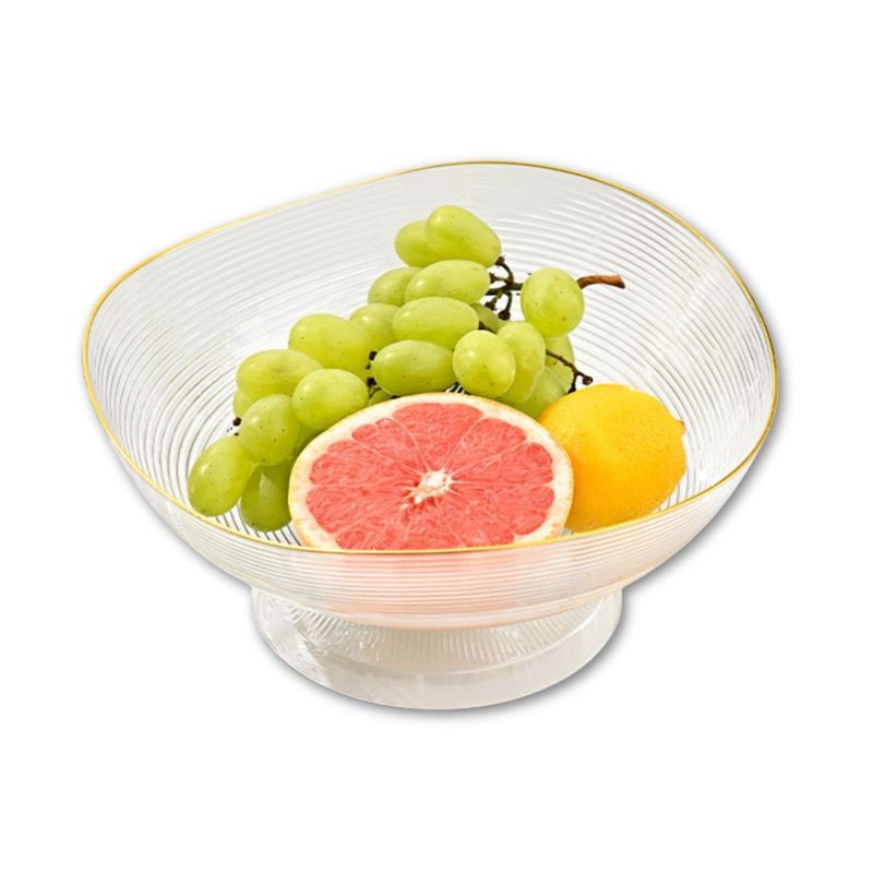 ELMEJORPRECIO - Frutero Con Base Escurridor Para Snacks Ondas Transparente Blanco