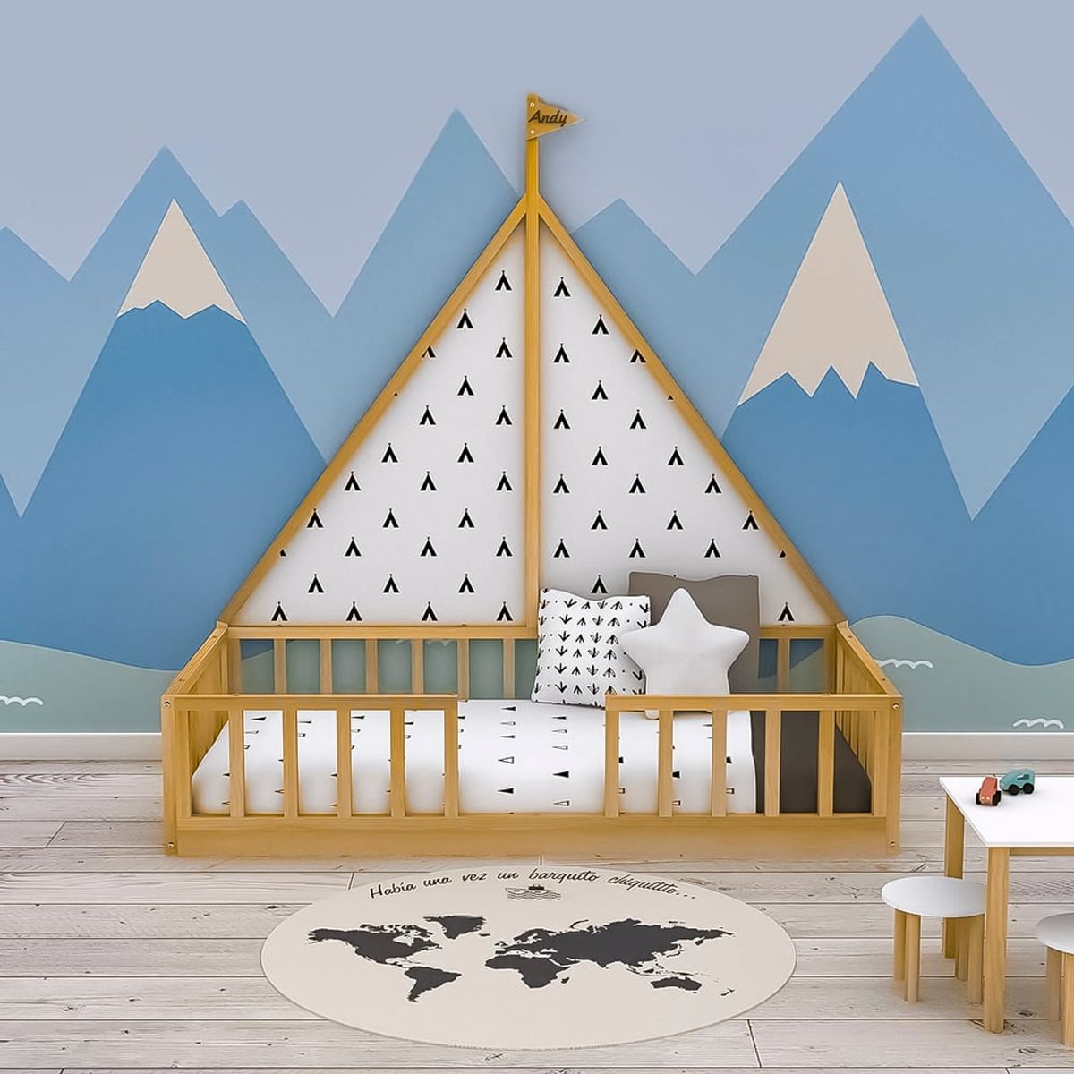 MOVENDA - Cama Montessori Nina Plaza y Media Movenda