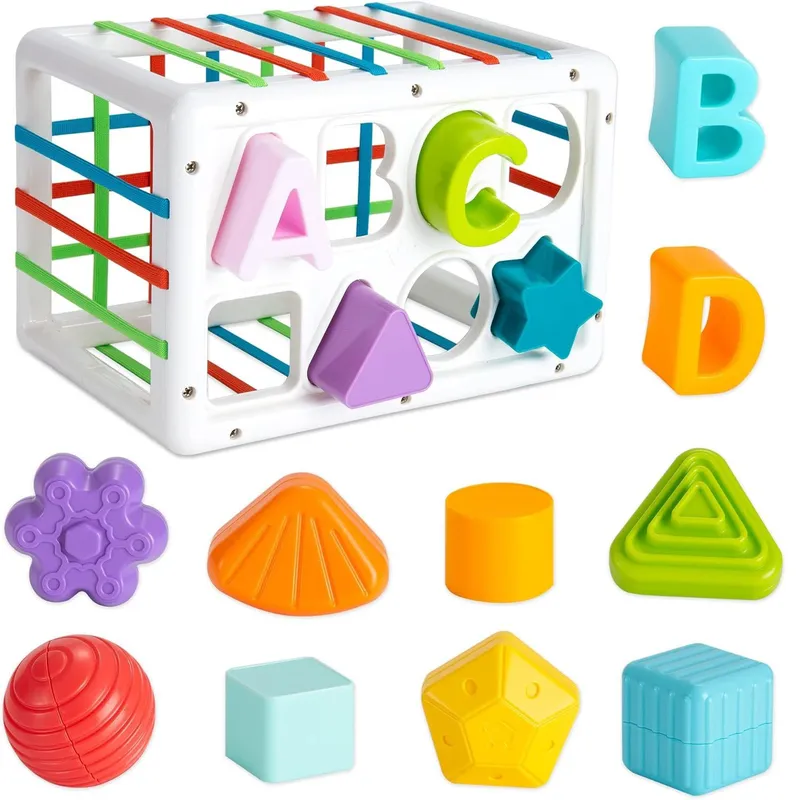 GENERICO - JUGUETE DIDACTICO - CUBO DE ACTIVIDADES SENSORIAL MONTESSORI