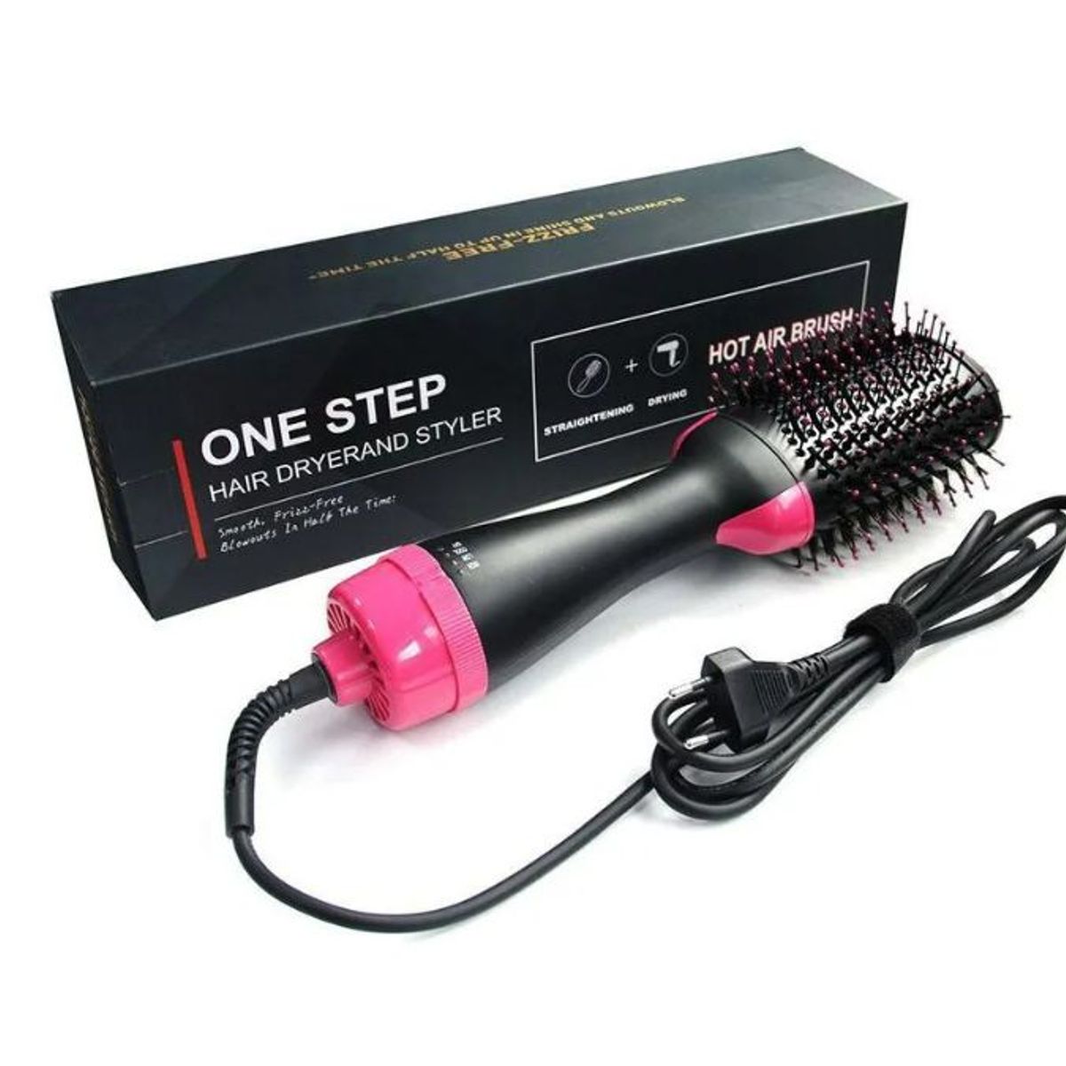 GENERICO - Cepillo Alisador Secador y Rizador 3 en 1