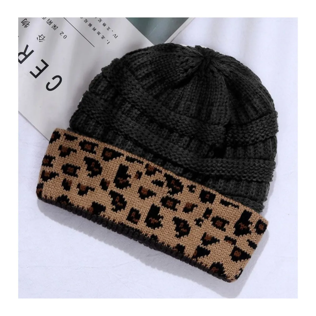 KAST PE - Beanie Chullo Gorro Print Para Mujer - Negro
