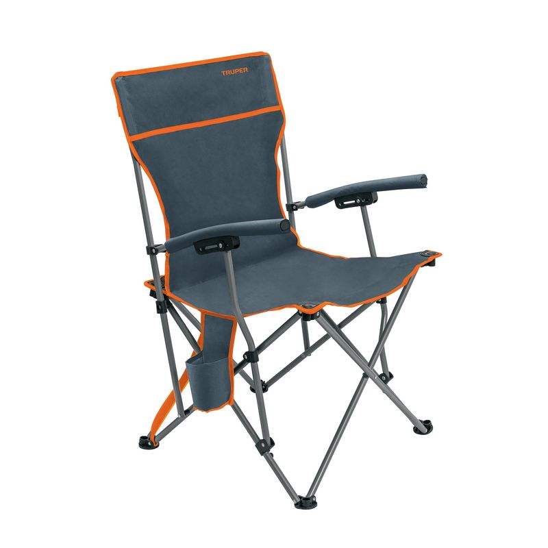 TRUPER - Silla plegable portátil con portavaso Truper