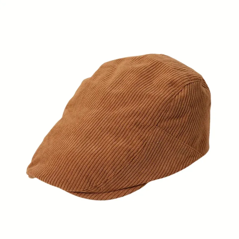 KAST PE - Boina Gorra Unisex de Corduroy Edwin - Camel