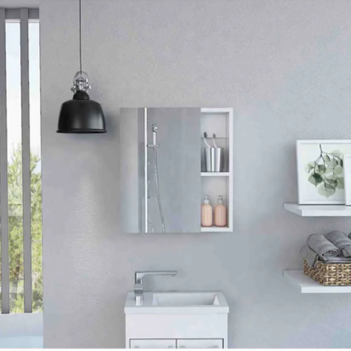 GENERICO - Gabinete de Baño Luca Armado Blanco - Petrox Home