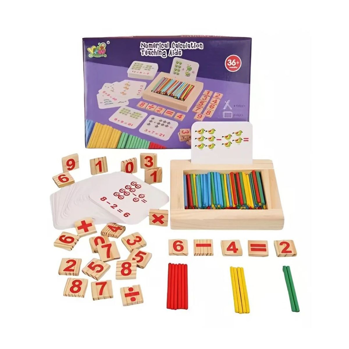 GENERICO - Juego de Aprendizaje Matemático Palillos Montessori