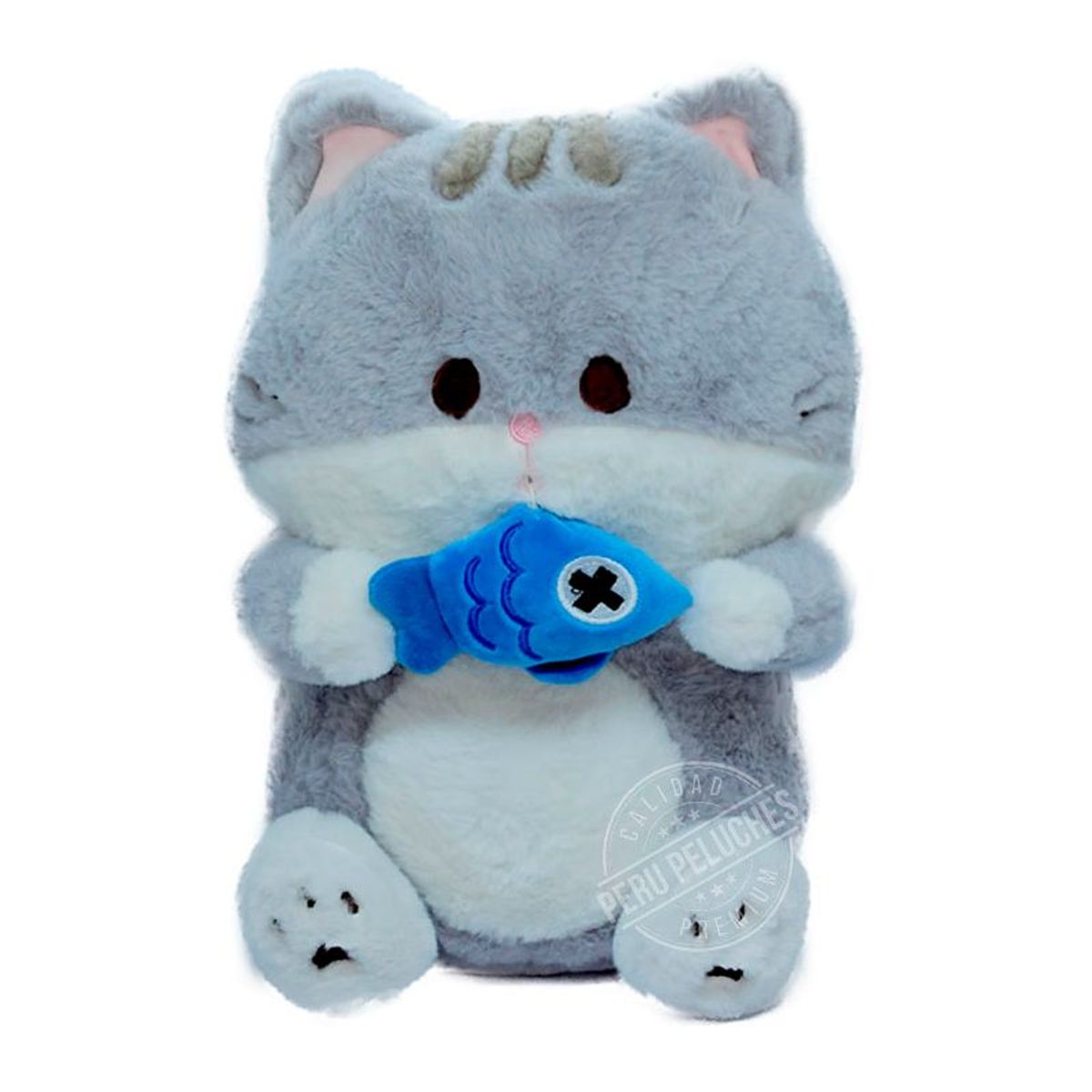 GENERICO - Peru Peluches - Gatito Plomo con Pez