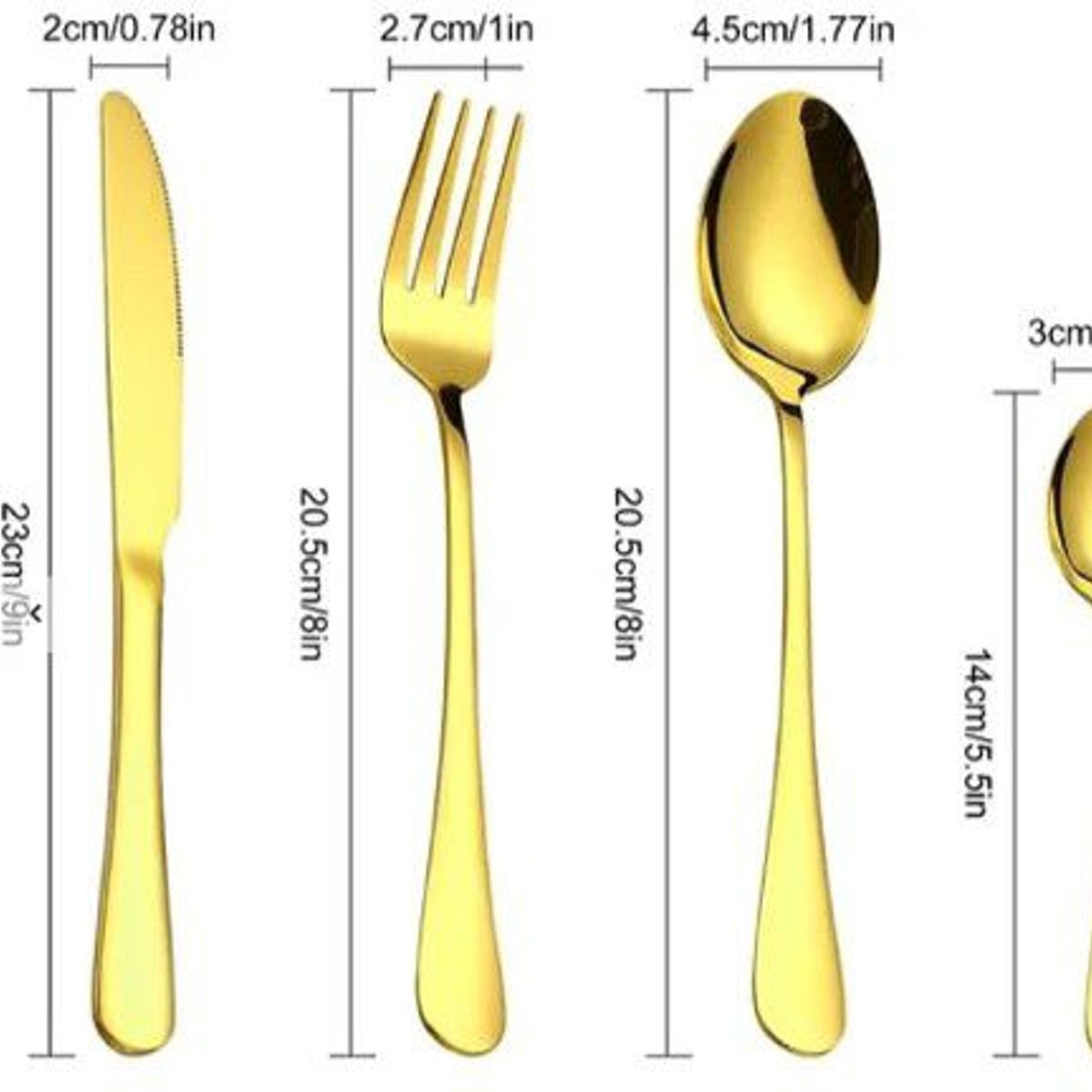 GENERICO - Cubiertos Dorados + Maletin  A1