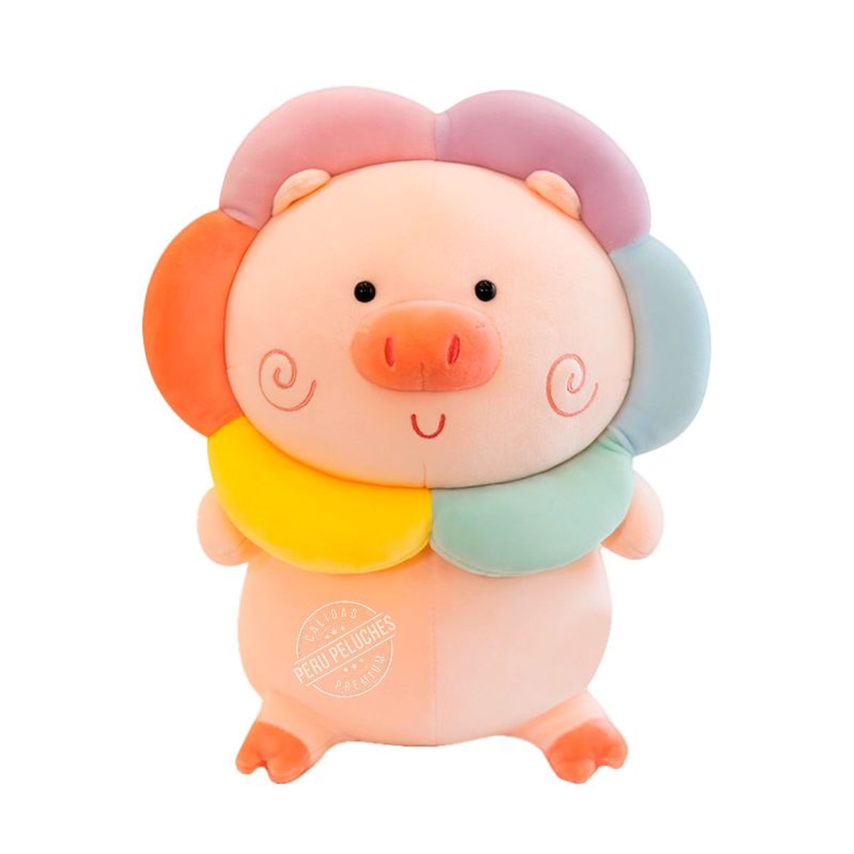 GENERICO - Peru Peluches - Cerdito Flor de Colores