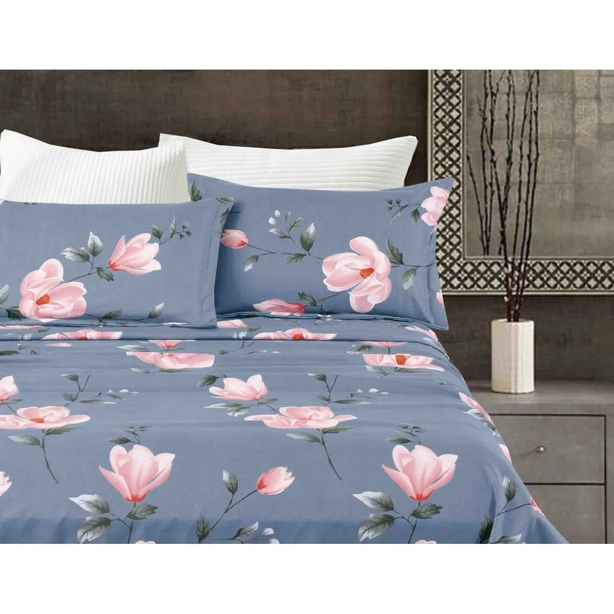 VENECIA - Set de Sabanas 2 Pz + Fundas - Modelo Europeo de 4 piezas