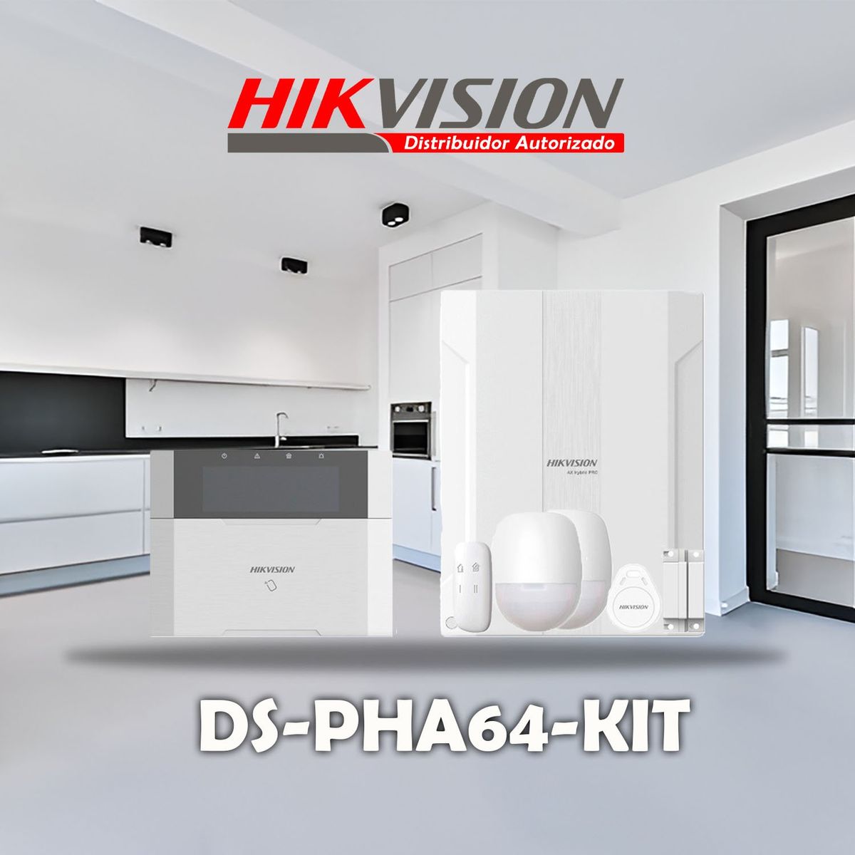HIKVISION - KIT DE ALARMA HIBRIDA DS-PHA64-KIT 64 ZONAS HIKVISION