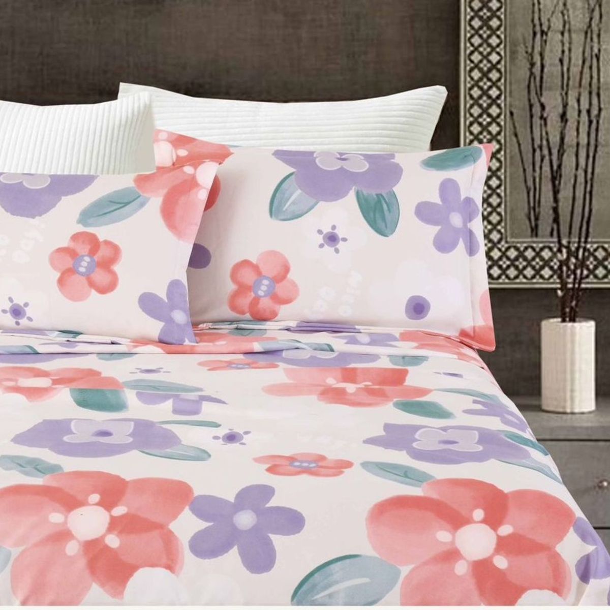 VENECIA - Set de Sabanas 2 Pz + Fundas - Modelo Europeo de 4 piezas