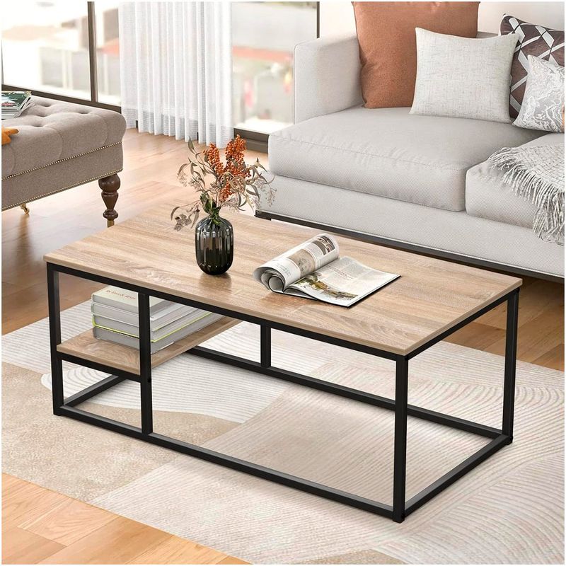 VENTITAS HOME - Mesa de Centro Industrial Caipirinha Ventitas Home Macadamia