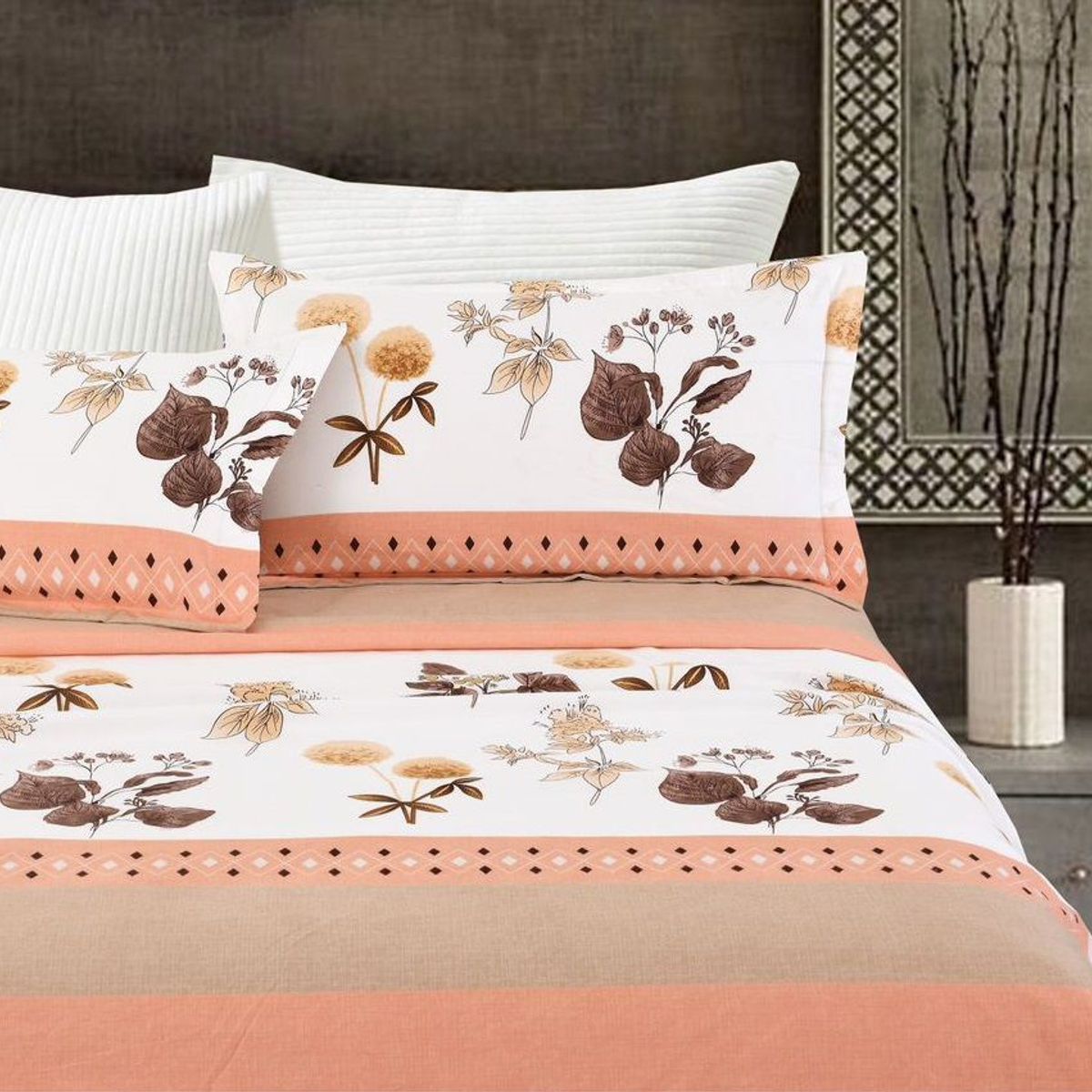 VENECIA - Set de Sabanas 2 Pz + Fundas Modelo Europeo de 4 piezas