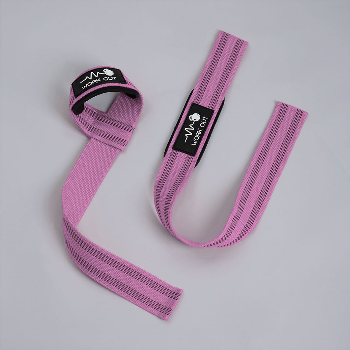 WORK OUT - STRAPS PARA LEVANTAR PESAS - GIMNASIO - ROSADO