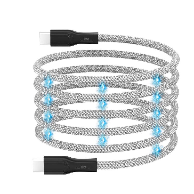 GENERICO - Cable USB-C Trenzado Imantado carga rápida 100w para iPhone Android