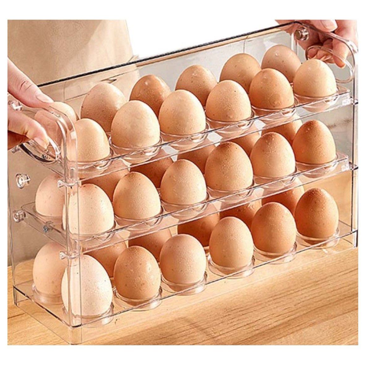 GENERICO - Porta huevos x 36 Unidades / Organizador / Dispensador 3 niveles