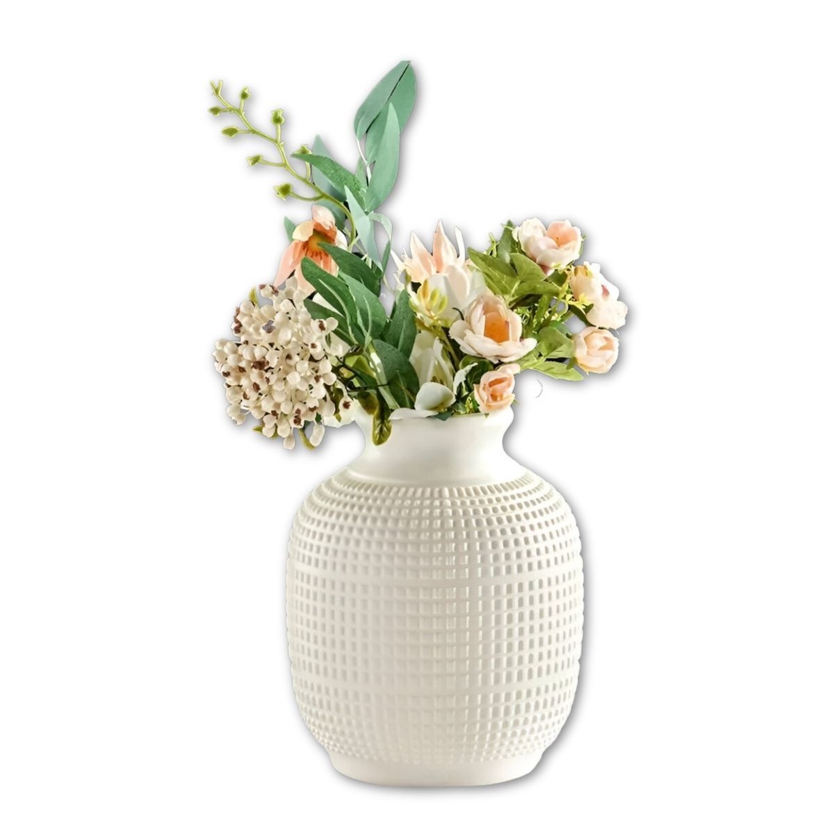 ELMEJORPRECIO - Florero Decorativo Modelo Safari Blanco