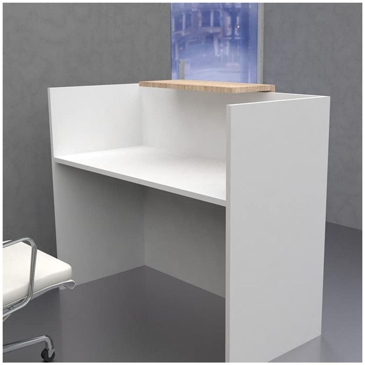 VENTITAS HOME - Counter para Recepción Filin Ventitas Home Rovere y Blanco