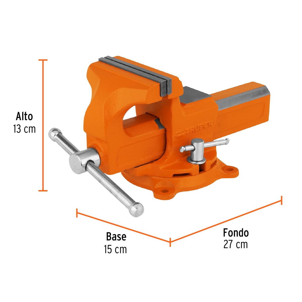 TRUPER - Tornillo de banco 4 tipo europeo de hierro nodular