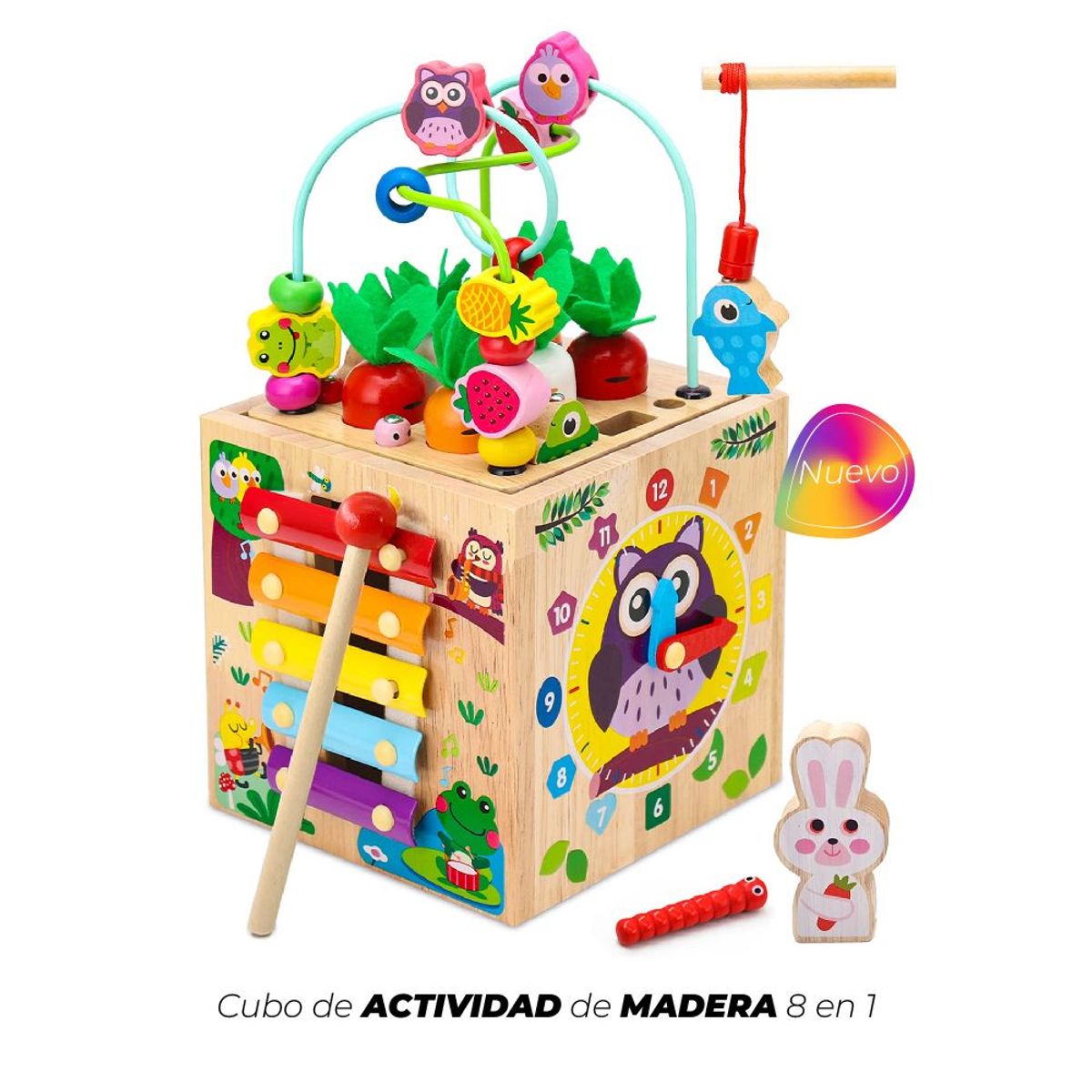 GENERICO - Cubo Didáctico Multifuncional Para Bebés 8 En 1