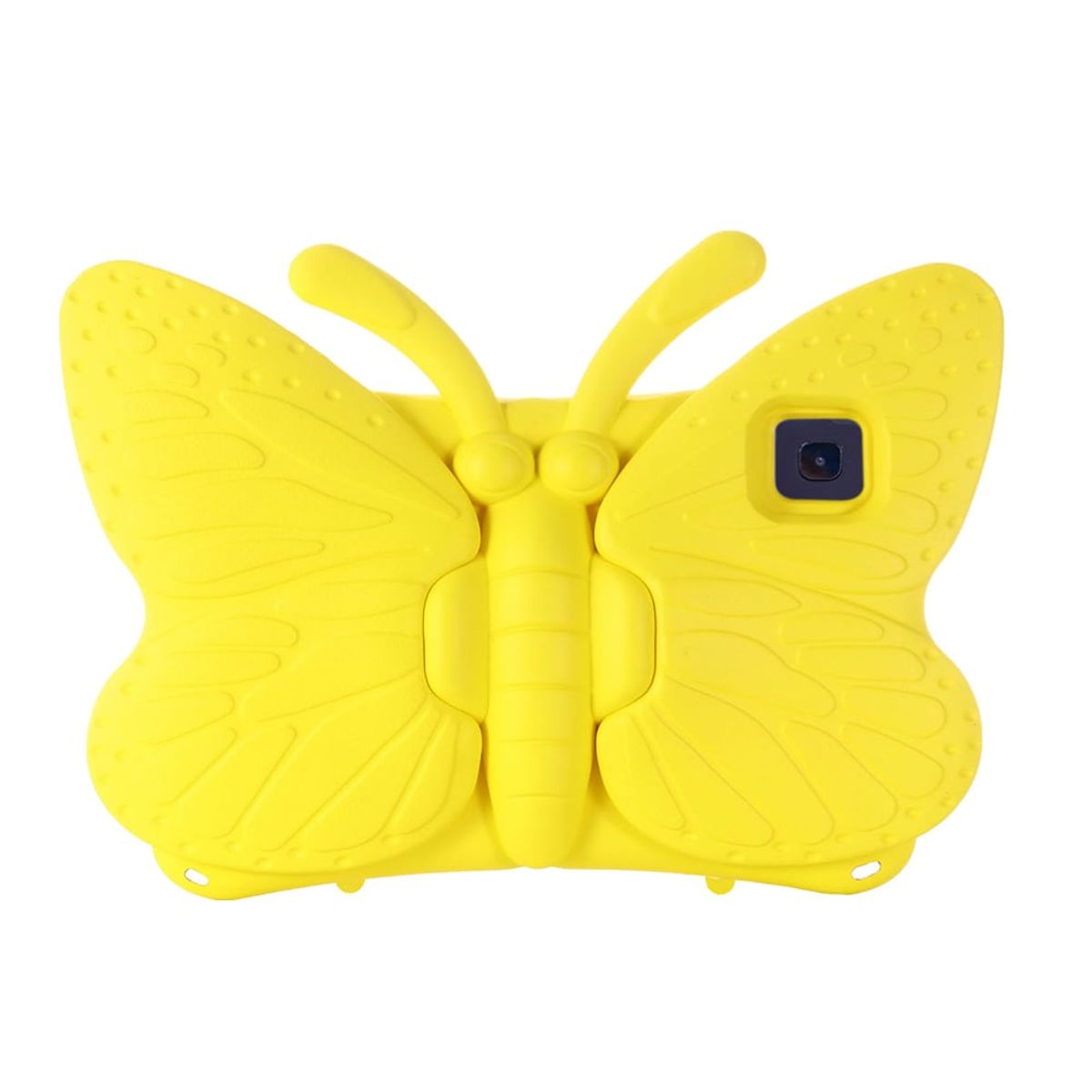 GENERICO - Funda para Lenovo Tab M10 Plus 3ra Gen 106 de Goma Mariposa Amarilla