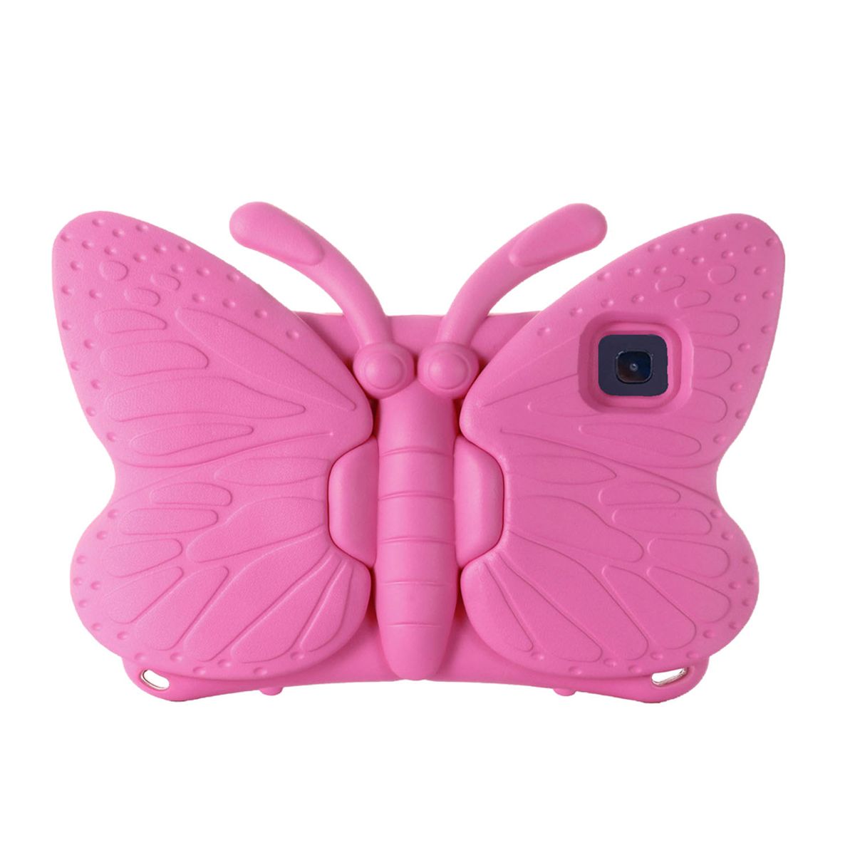 GENERICO - Funda para Tablets Tab 10 de Goma Mariposa Fucsia Resistente