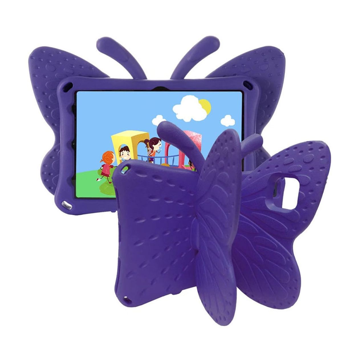 GENERICO - Funda para Lenovo Tab M10 Plus 2da Gen 103 de Goma Mariposa Morada