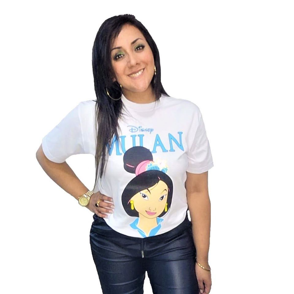 GENERICO - Polo Mujer Diseño Mulan - Nathalie Love It - Blanco