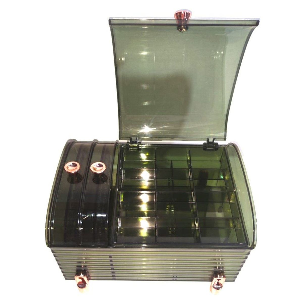 GENERICO - Joyero - Caja organizadora - Contenedor de joyas y accesorios verde