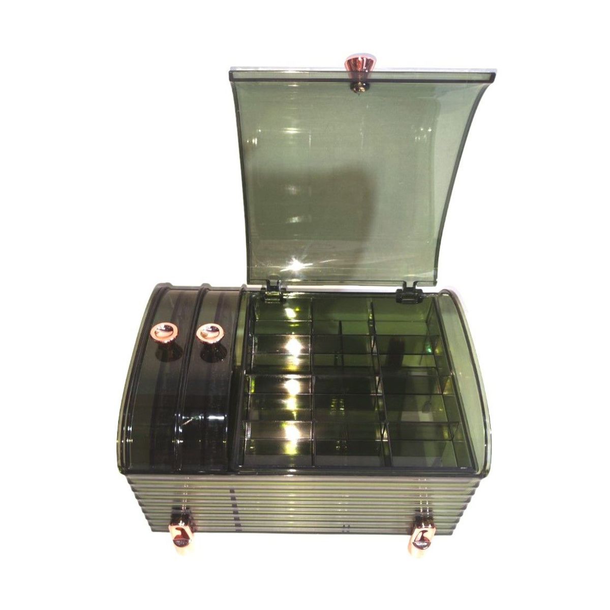 GENERICO - Joyero - Caja organizadora - Contenedor de joyas y accesorios verde