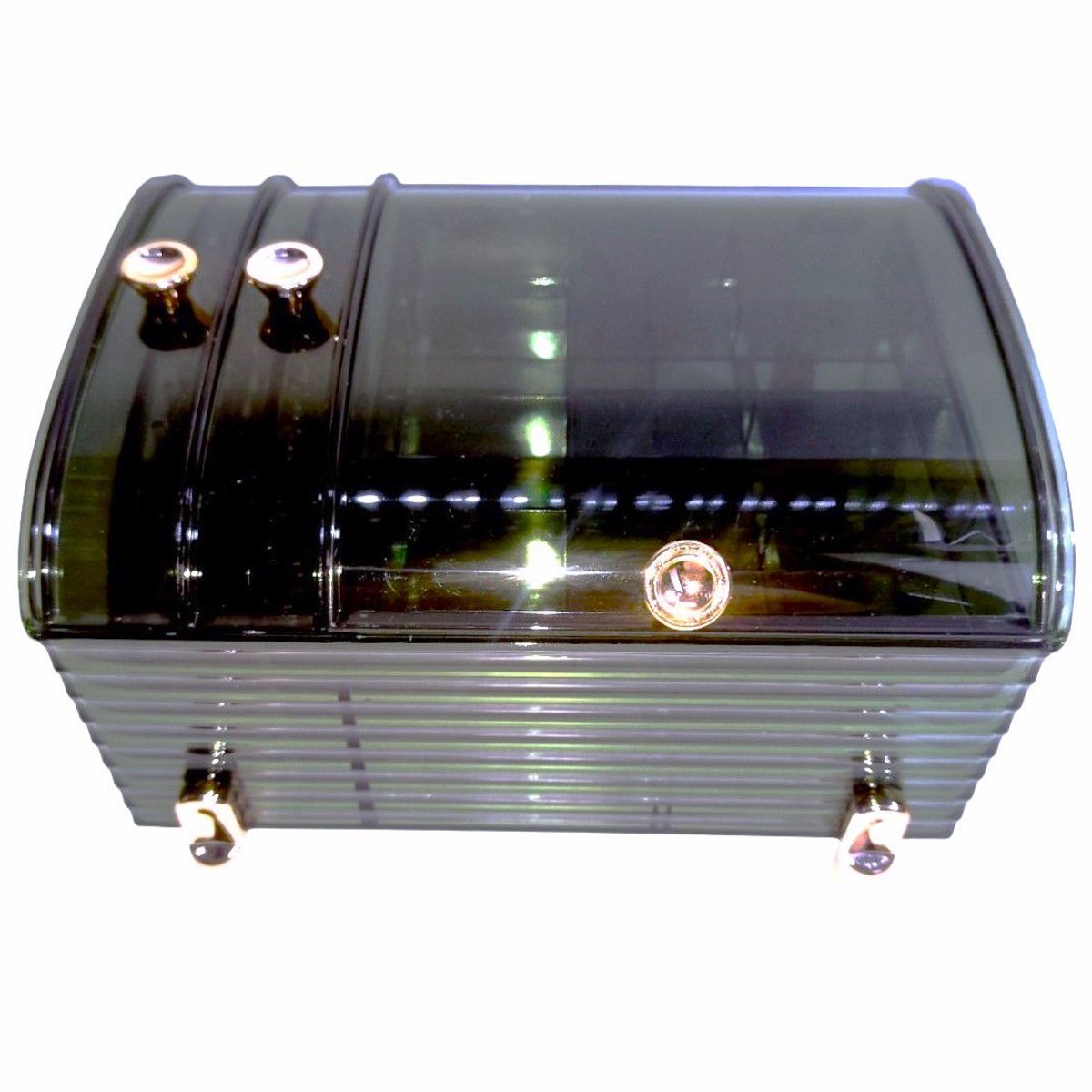 GENERICO - Joyero - Caja organizadora - Contenedor de joyas y accesorios verde