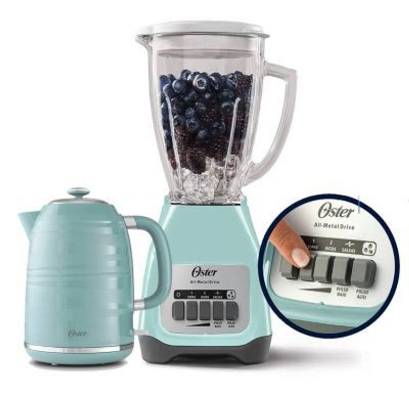 OSTER - Combo Oster Licuadora 2 Vel BLSTKAG-VPB +Hervidor 1.7lt