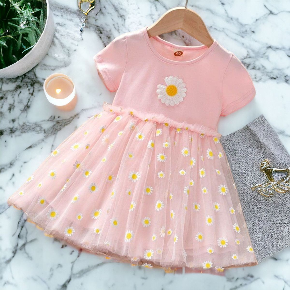 GENERICO - Vestido de Niña Fresa Rosada