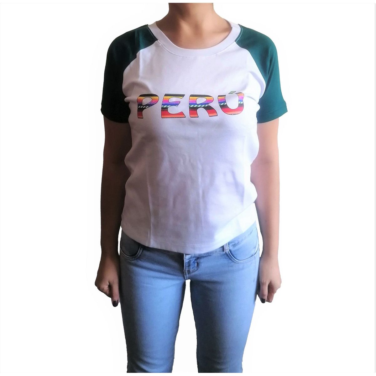 GENERICO - Polo mujer manga corta PERÚ - Nathalie Love It - Blanco