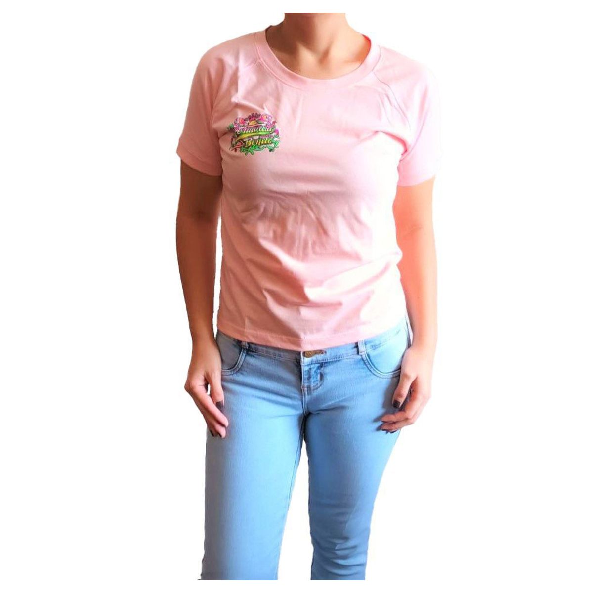 GENERICO - Polo mujer manga corta Peruanita Bonita - Melón