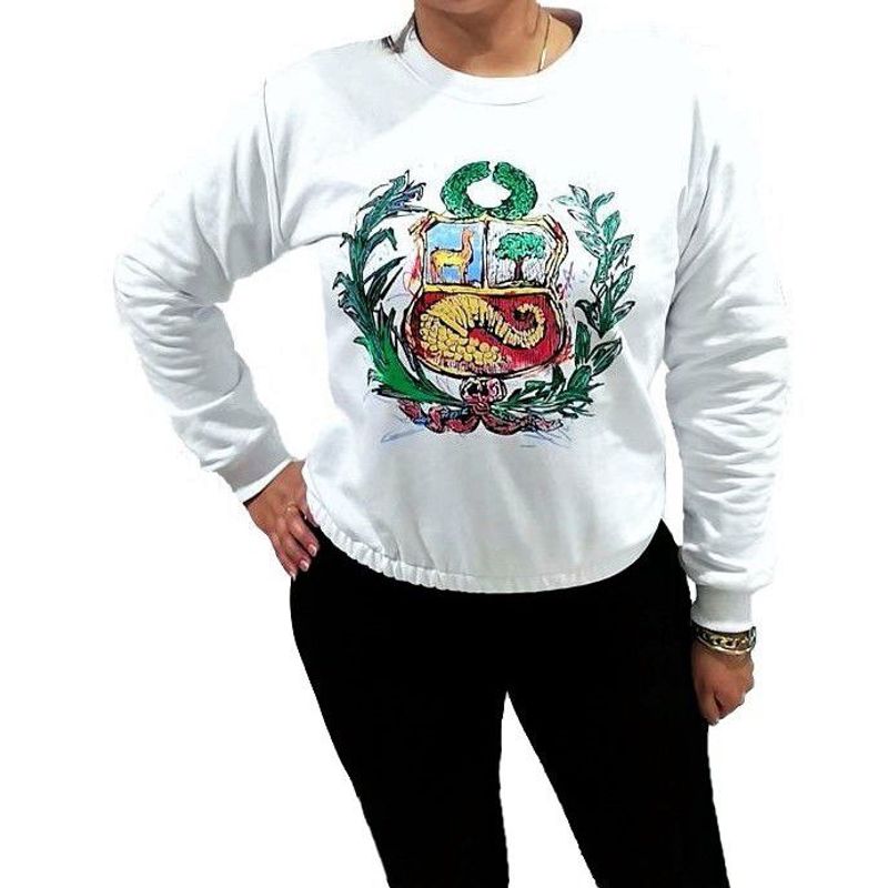 GENERICO - Polera Mujer Diseño Escudo Peruano - Nathalie Love It  - Blanco