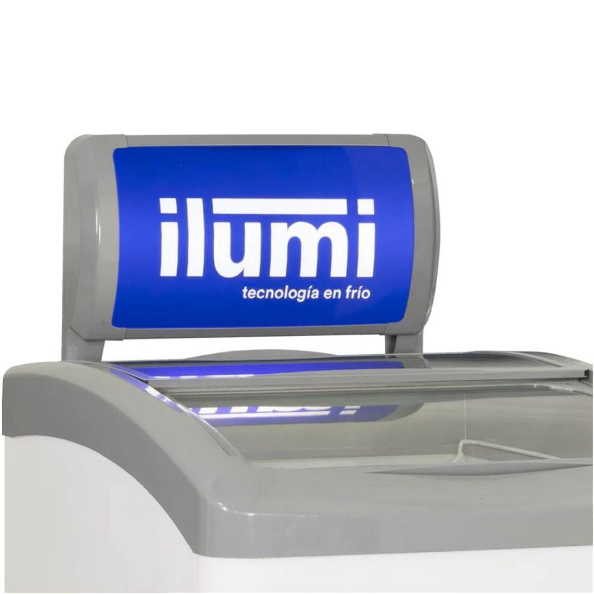 ILUMI - Congelador con tapa de vidrio de 160 litros TF-1600