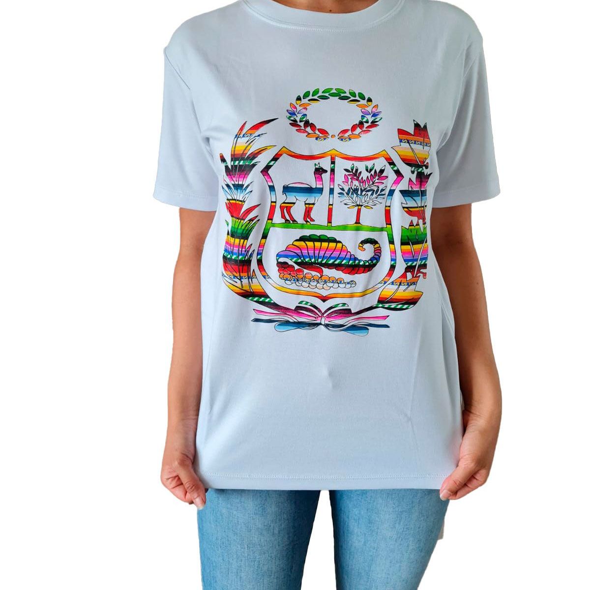 GENERICO - Polo Mujer Escudo Nacional Vintage - Nathalie Love It - Blanco