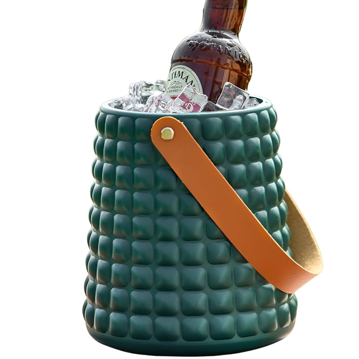 ELMEJORPRECIO - Florero Decorativo Modelo Primavera Cuadros Azul Nórdico