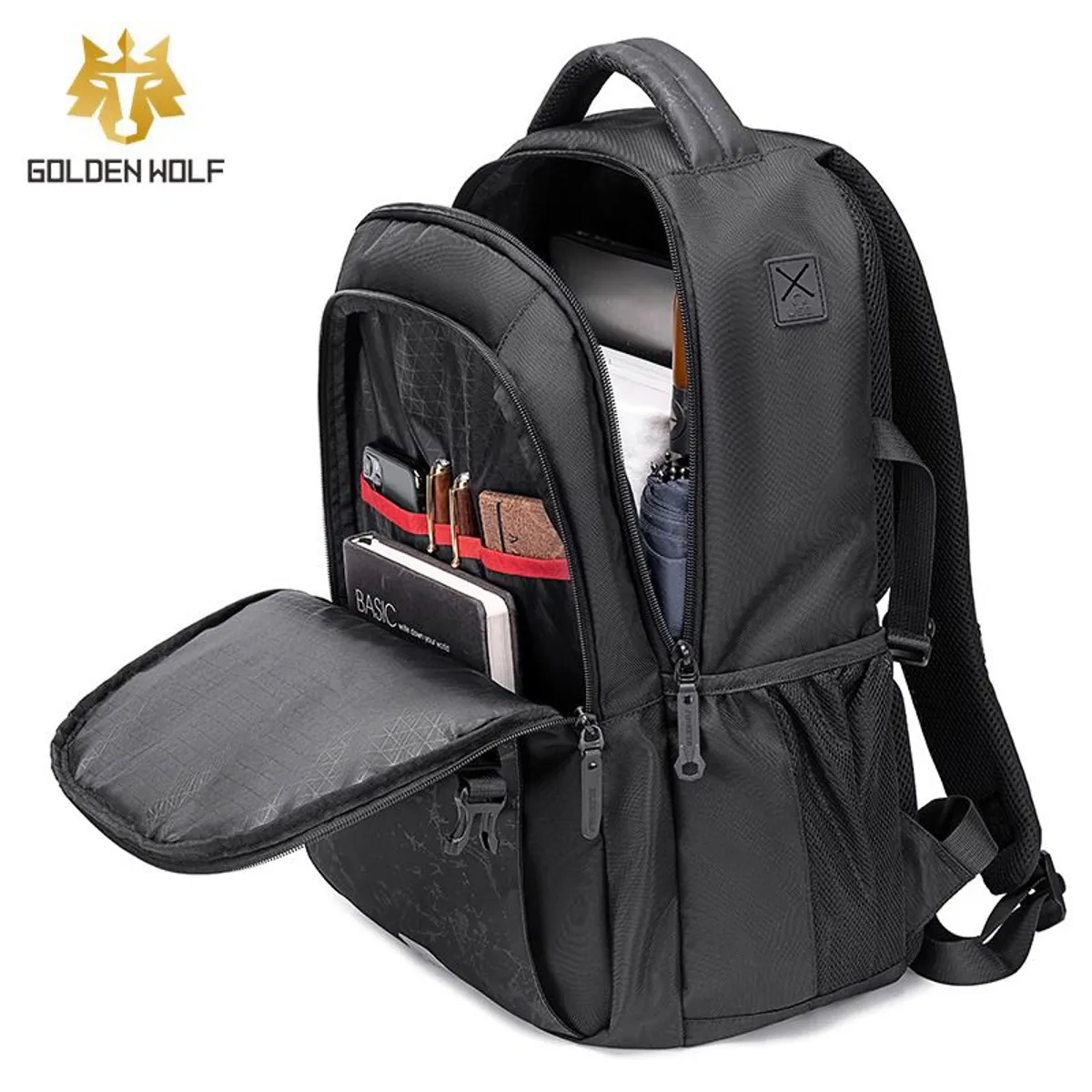 GOLDEN WOLF - Mochila Golden Wolf B00433 Negro