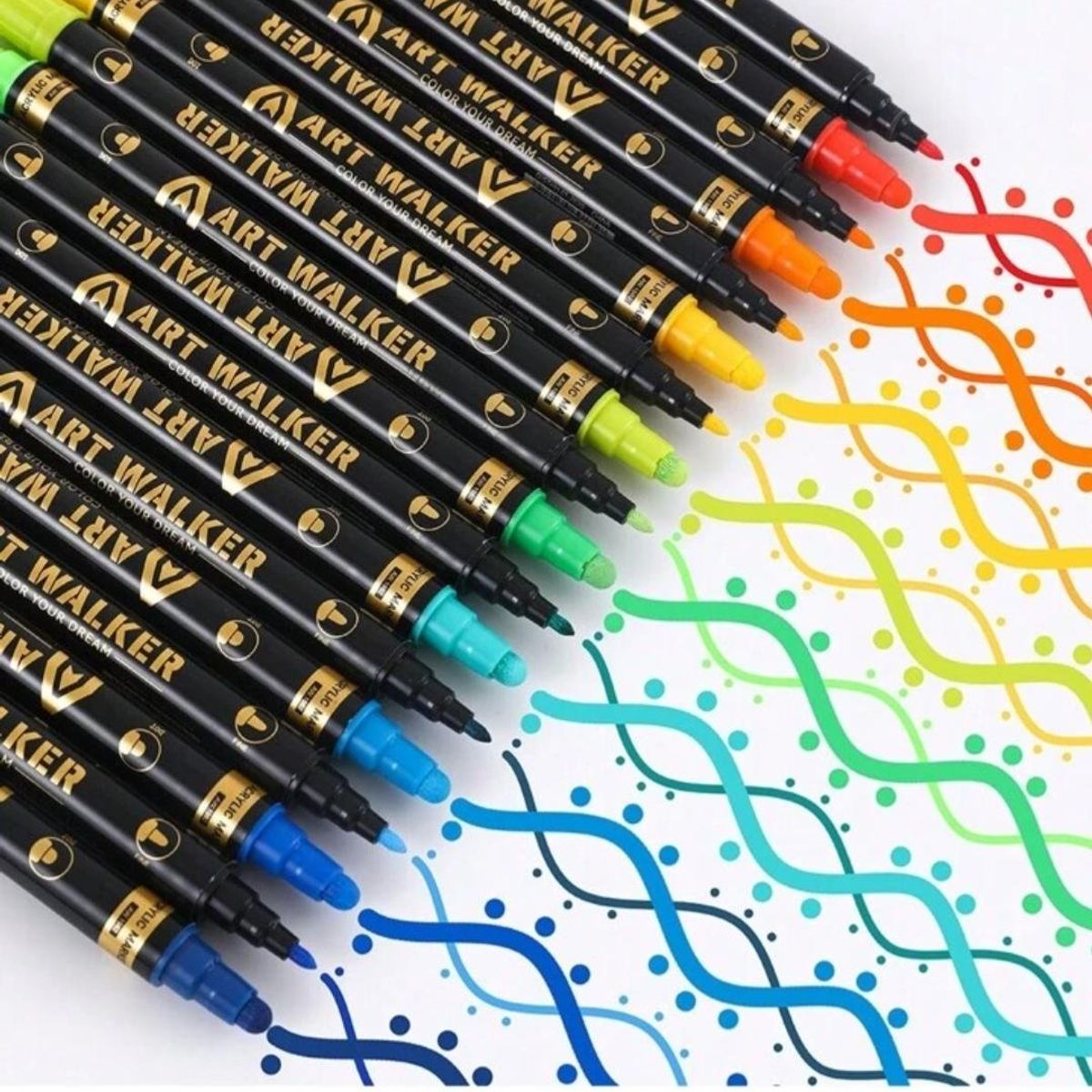 GENERICO - Plumones Acrílicos de Doble Punta x 24 unidades