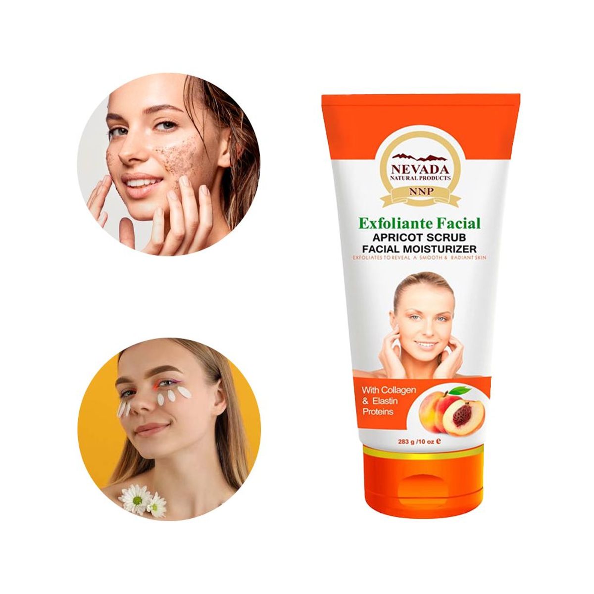 NEVADA NATURAL PRODUCTS - Exfoliante de Albaricoque y Cepillo Limpiador Facial