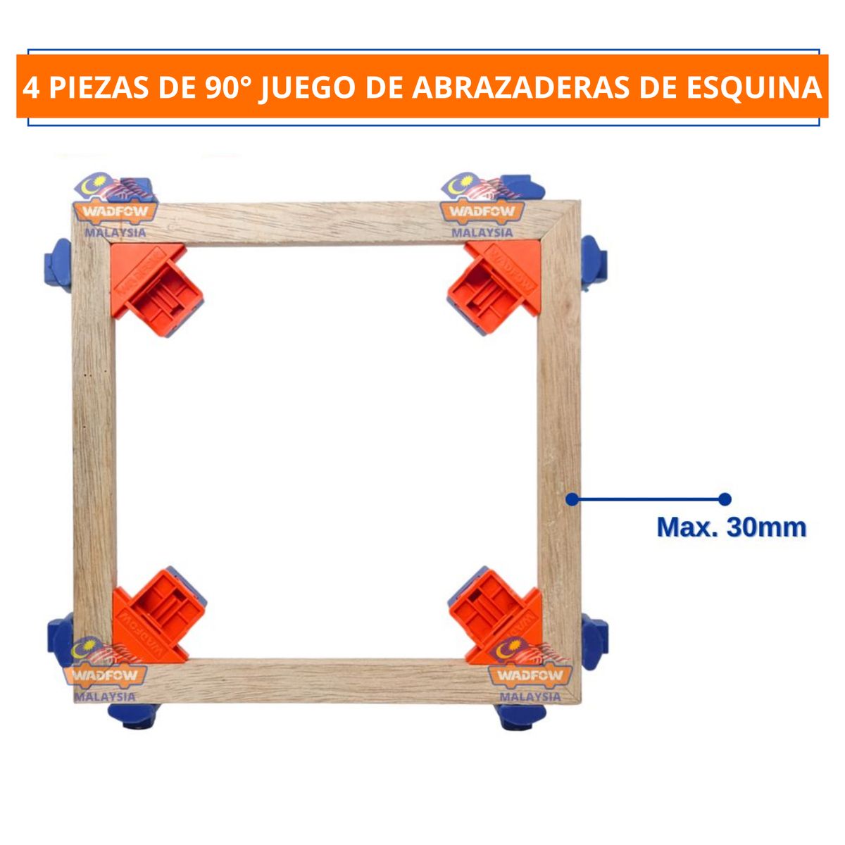 GENERICO - Set Prensa esquinera 4 piezas de plastico Wadfow