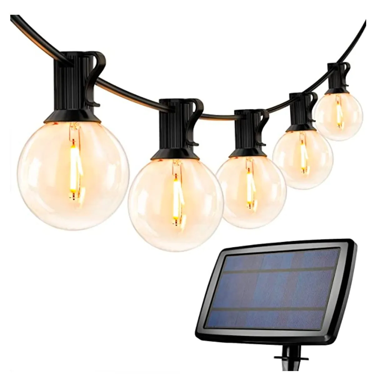 GENERICO - Luces Guirnaldas Led 25 Focos 15Metros Para Jardín Exterior SOLAR