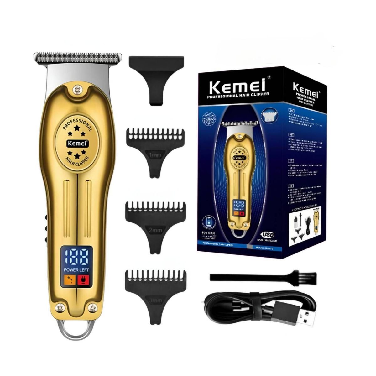 OEM - KEMEI Maquina Cortapelo Patillera Trimmer KM-678