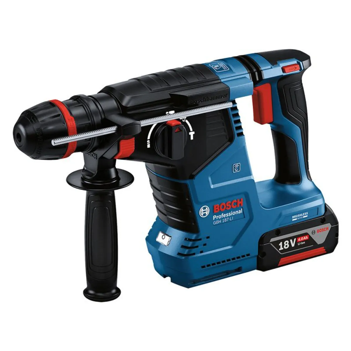 BOSCH - Rotomartillo SDS Plus/ 18V Brushless Inc 2 Bat y Carg Bosch GBH 187-LI